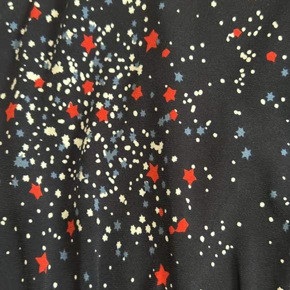 [Veronica M] Navy Jumpsuit with Red and White Stars - Size Medium - Picture 3 of 3